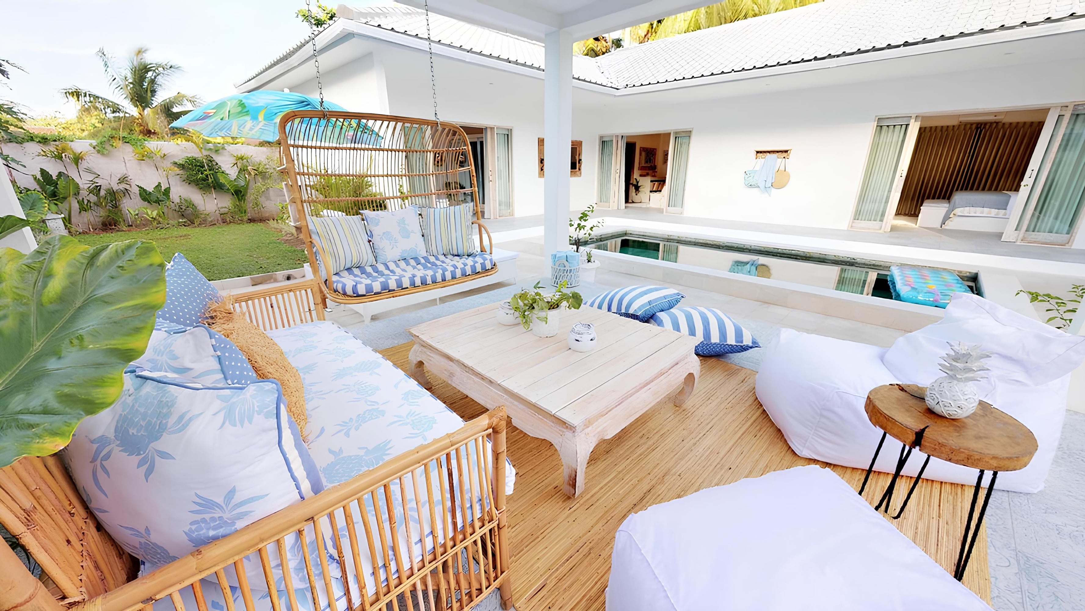 Lombok villa surrounded by tropical landscape